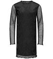 Kids Only Dress - Mesh - KogDora - Black/Dots Flock Black