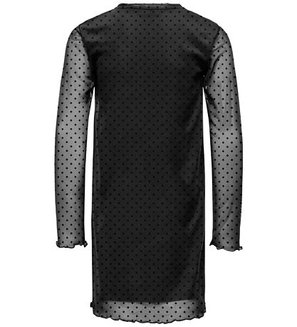 Kids Only Dress - Mesh - KogDora - Black/Dots Flock Black Kids Only Dress - Mesh - KogDora - Black/Dots Flock Black