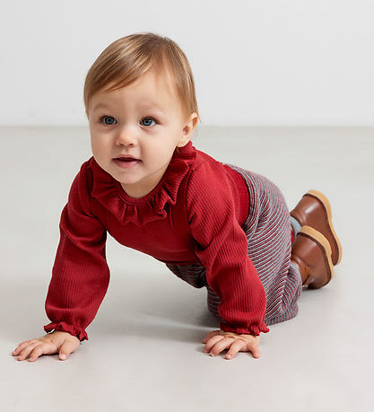 MarMar Bodysuit l/s - Rib/Modal - Brandine - Hibiscus Red