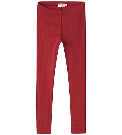 MarMar Leggings - Rib/Modal - Hibiscus Red