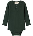 MarMar Bodysuit l/s - Rib/Modal - Dark Leaf