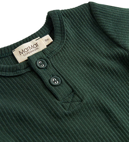 MarMar Bodysuit l/s - Rib/Modal - Dark Leaf