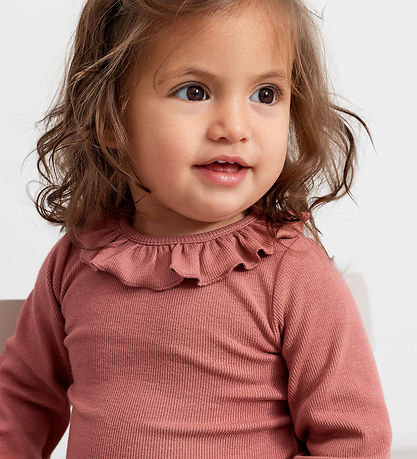 MarMar Bodysuit l/s - Rib/Modal - Brandine - Perished Rose