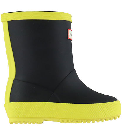 Hunter Rubber Boots w. Lining - Kids First Colour Block - Black/ Hunter Rubber Boots w. Lining - Kids First Colour Block - Black/