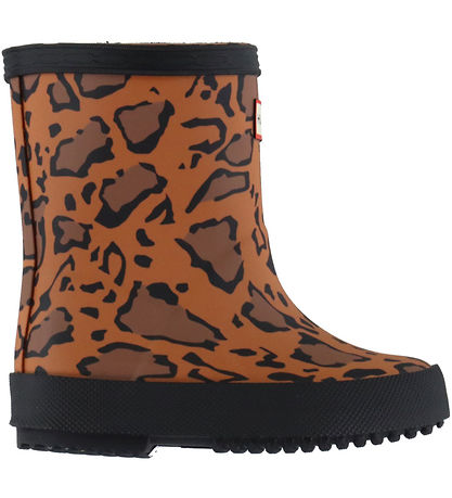 Hunter Rubber Boots - Kids First Leopard Print - Rich Tan/Saddle Hunter Rubber Boots - Kids First Leopard Print - Rich Tan/Saddle