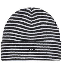 Mads Nørgaard Beanie - Knitted - Isaac Ambas Stripe - Black/Whit Mads Nørgaard Beanie - Knitted - Isaac Ambas Stripe - Black/Whit