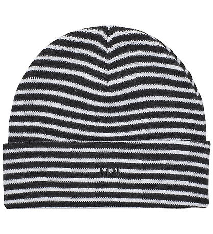Bonnet Mads Nørgaard - Tricoté - Isaac Ambas Stripe - Noir/Blanc