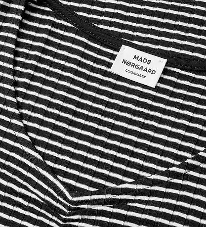 Mads Nørgaard Blússa - Rib - Tikina - Black/Vanilla Ice