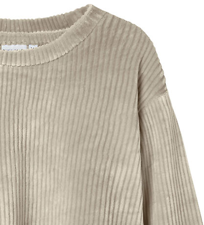 Name It Blouse - NkfVeloa - Velvet - Cement Name It Blouse - NkfVeloa - Velvet - Cement