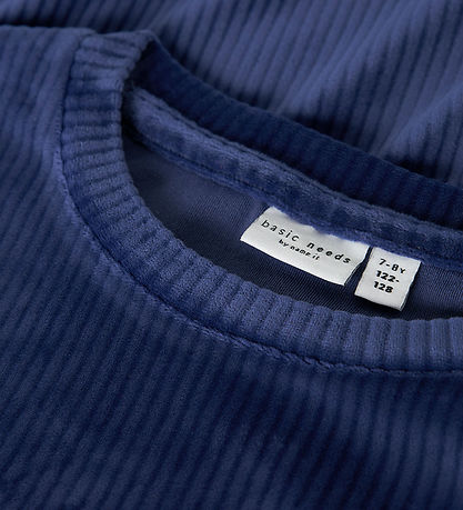 Name It Blouse - NkfVeloa - Velvet - Beacon Blue