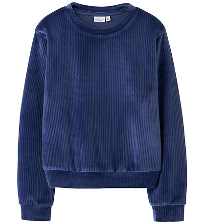 Name It Blouse - NkfVeloa - Velvet - Beacon Blue