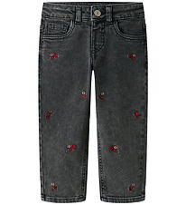Name It Jeans - Noos - Mom - NmfBella - Medium+ Grey Denim/Flowe Name It Jeans - Noos - Mom - NmfBella - Medium+ Grey Denim/Flowe
