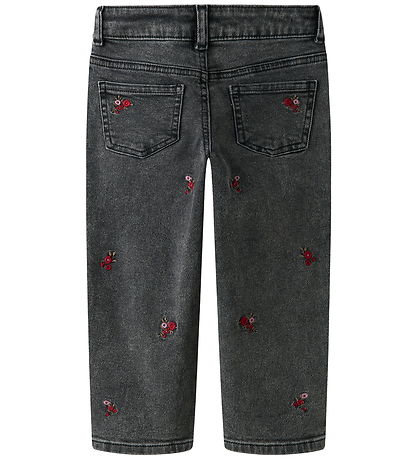 Name It Jeans - Noos - Mom - NmfBella - Medium+ Grey Denim/Flowe Name It Jeans - Noos - Mom - NmfBella - Medium+ Grey Denim/Flowe