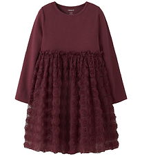 Name It Dress - Tyl - NmfSykia - Burgundy Name It Dress - Tyl - NmfSykia - Burgundy