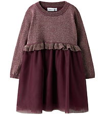 Name It Dress - Knitted - NmfRefraja - Burgundy Name It Dress - Knitted - NmfRefraja - Burgundy