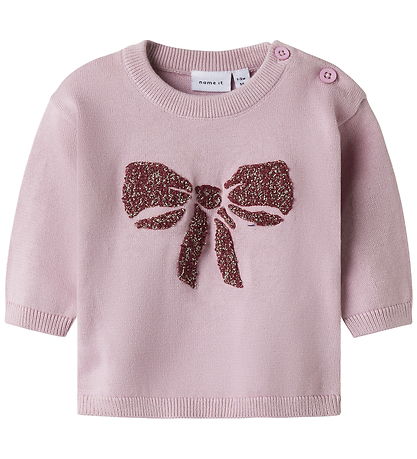 Name It Blouse - Knitted - NbfRebow - Keepsake Lilac Name It Blouse - Knitted - NbfRebow - Keepsake Lilac