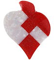 By Stær Hair Clip - Christmas Heart - White/Red By Stær Hair Clip - Christmas Heart - White/Red