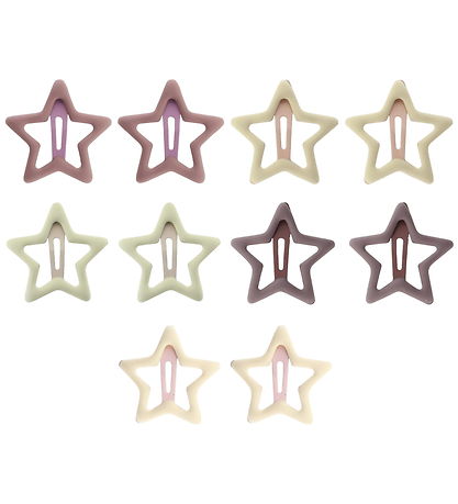By Stær Hair Clips - 10-Pack - Snap - Star - Brown Mix By Stær Hair Clips - 10-Pack - Snap - Star - Brown Mix