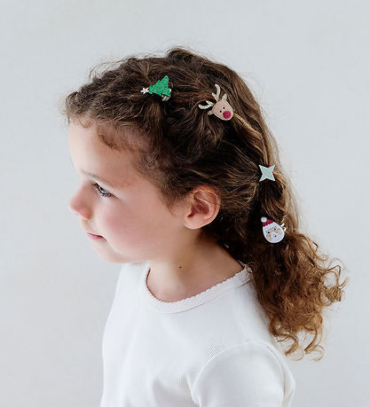 Mimi & Lula Elastic Hair Bands - 6-Pack - Santa Christmas Mimi & Lula Elastic Hair Bands - 6-Pack - Santa Christmas