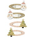 Mimi & Lula Hair Clips - 4-Pack - Santa & Tree Christmas Mimi & Lula Hair Clips - 4-Pack - Santa & Tree Christmas