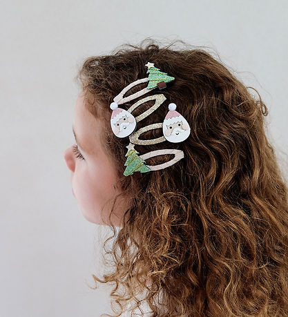 Mimi & Lula Hair Clips - 4-Pack - Santa & Tree Christmas