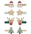 Mimi & Lula Hair clips - 8-Pack - Mini Santa Christmas