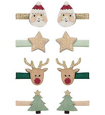 Mimi & Lula Hair clips - 8-Pack - Mini Santa Christmas Mimi & Lula Hair clips - 8-Pack - Mini Santa Christmas