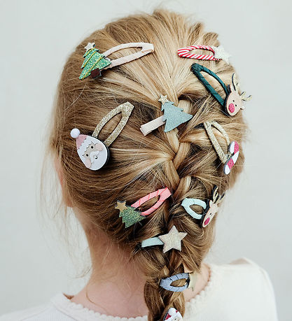 Mimi & Lula Hair clips - 8-Pack - Mini Santa Christmas Mimi & Lula Hair clips - 8-Pack - Mini Santa Christmas