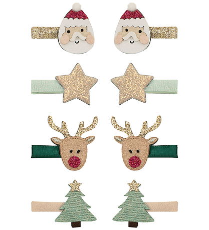 Mimi & Lula Hair clips - 8-Pack - Mini Santa Christmas Mimi & Lula Hair clips - 8-Pack - Mini Santa Christmas