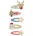 Mimi & Lula Hair Clips - 5-Pack - Mini Santa Christmas