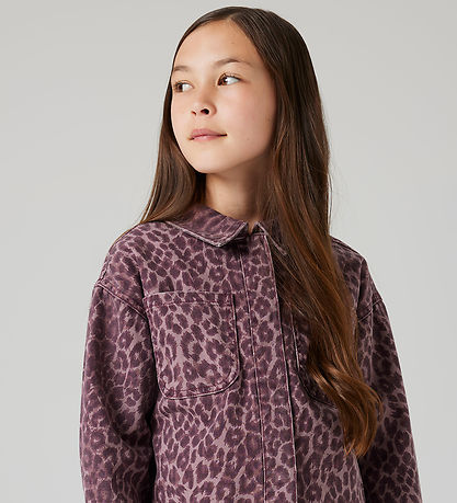 Name It Denim Jacket - NkfLeo - Burgundy/Leo Name It Denim Jacket - NkfLeo - Burgundy/Leo