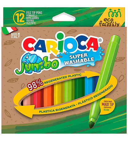 Carioca Markers - 12 pcs - Maxi Carioca Markers - 12 pcs - Maxi