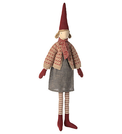Maileg Elf - Size 4 - Girl w. Skirt And Cardigan