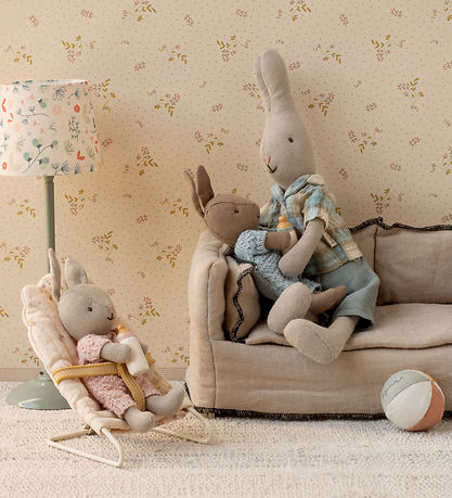 Maileg Rabbit w. Ball - Micro - Sand/Pink