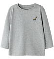Name It Blouse - NmmPennant - Grey Melange/Excavator
