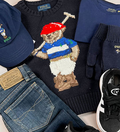 Polo Ralph Lauren Bluse - Strick - RL Navy m. Kuscheltier
