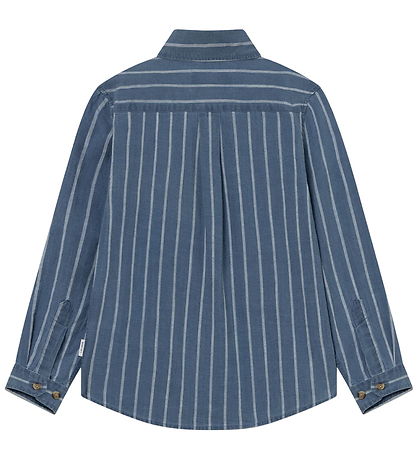 Les Deux Hemd - Bargeld Indigo Stripe - Denim Blue