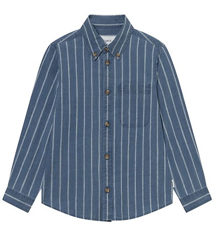 Les Deux Hemd - Bargeld Indigo Stripe - Denim Blue