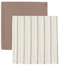 Sebra Muslin Cloths - 3-Pack - 75x75 cm - Cream Stripe/Beige