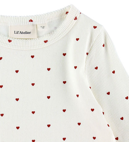 Lil' Atelier Blouse - NmfGago - Coconut Milk/Heart
