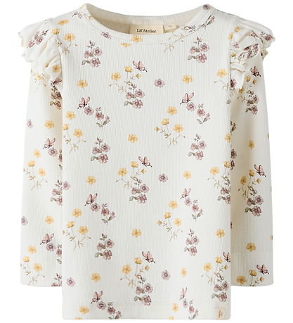 Lil' Atelier Blouse - NmfGavo - Coconut Milk/Flower Mix