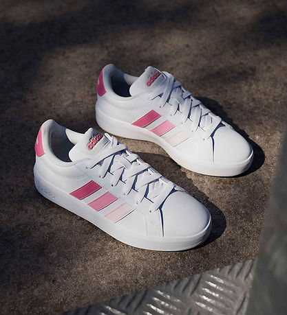 adidas Performance Chaussures - Grand Court 3.0 J - Ftwwht/Pnkfu