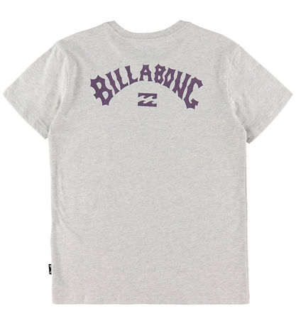 Billabong T-shirt - Arsh Wave - Grey Melange w. Purple