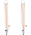 Konges Sløjd Pacifier Clips - 2-Pack - Stripie Petite Rose