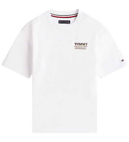 Tommy Hilfiger T-Shirt - Basketbalafbeelding - Wit m. Print