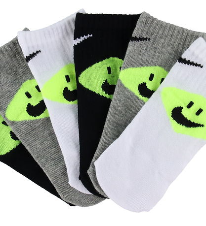 Nike Ankle Socks - 6-Pack - White/Neon Yellow