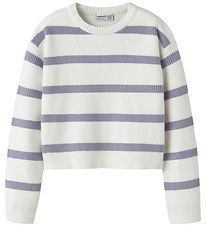 Name It Blouse - Knitted - NkfVnilla - Cloud Dancer/Lavender
