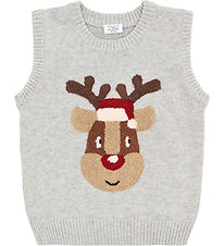 Hust and Claire Waistcoat - Knitted - HcPrinco Reindeer - Soft G