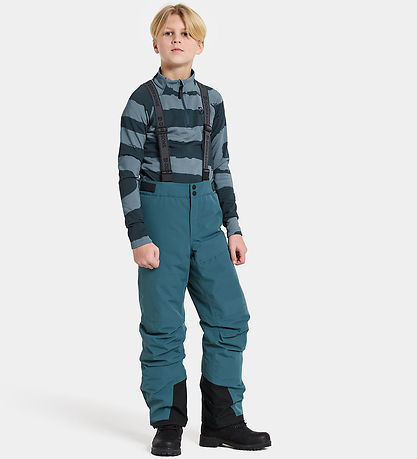 Didriksons Ski Pants w. Suspenders - Dacite - Star Blue