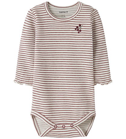 Name It Romper l/s - NmfBripa - Oxblood Red